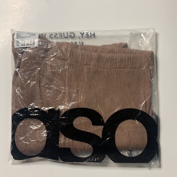 ASOS DESIGN New In Original Packaging plisse culotte pants in brown Size 8 - Picture 5 of 14